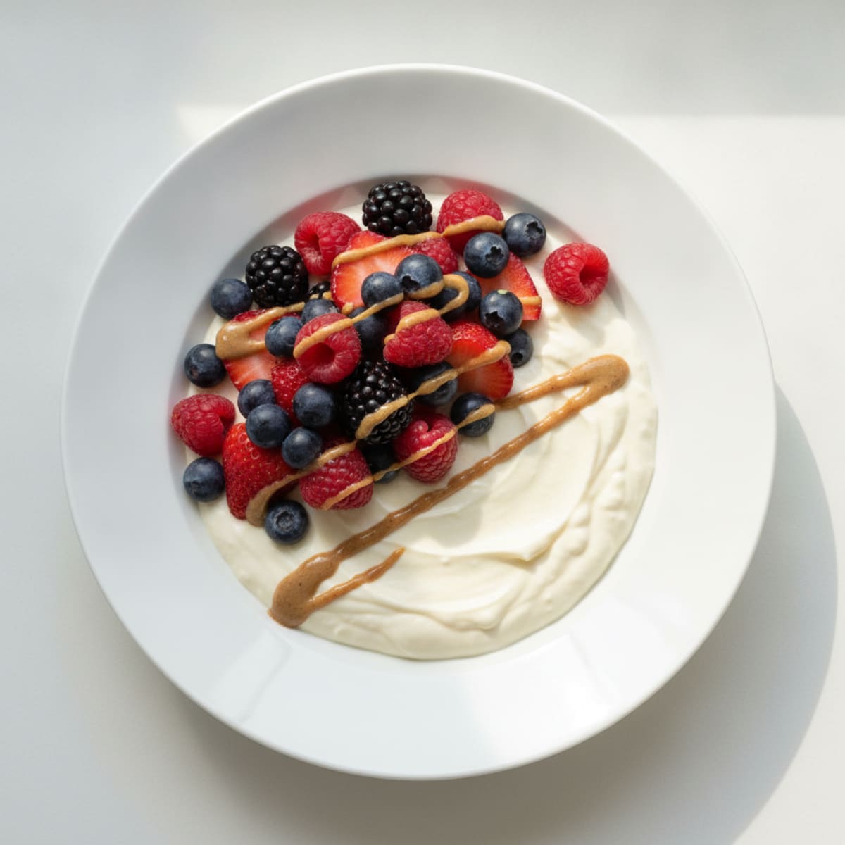 Silky Greek Yogurt Protein Pudding with Mixed Berries