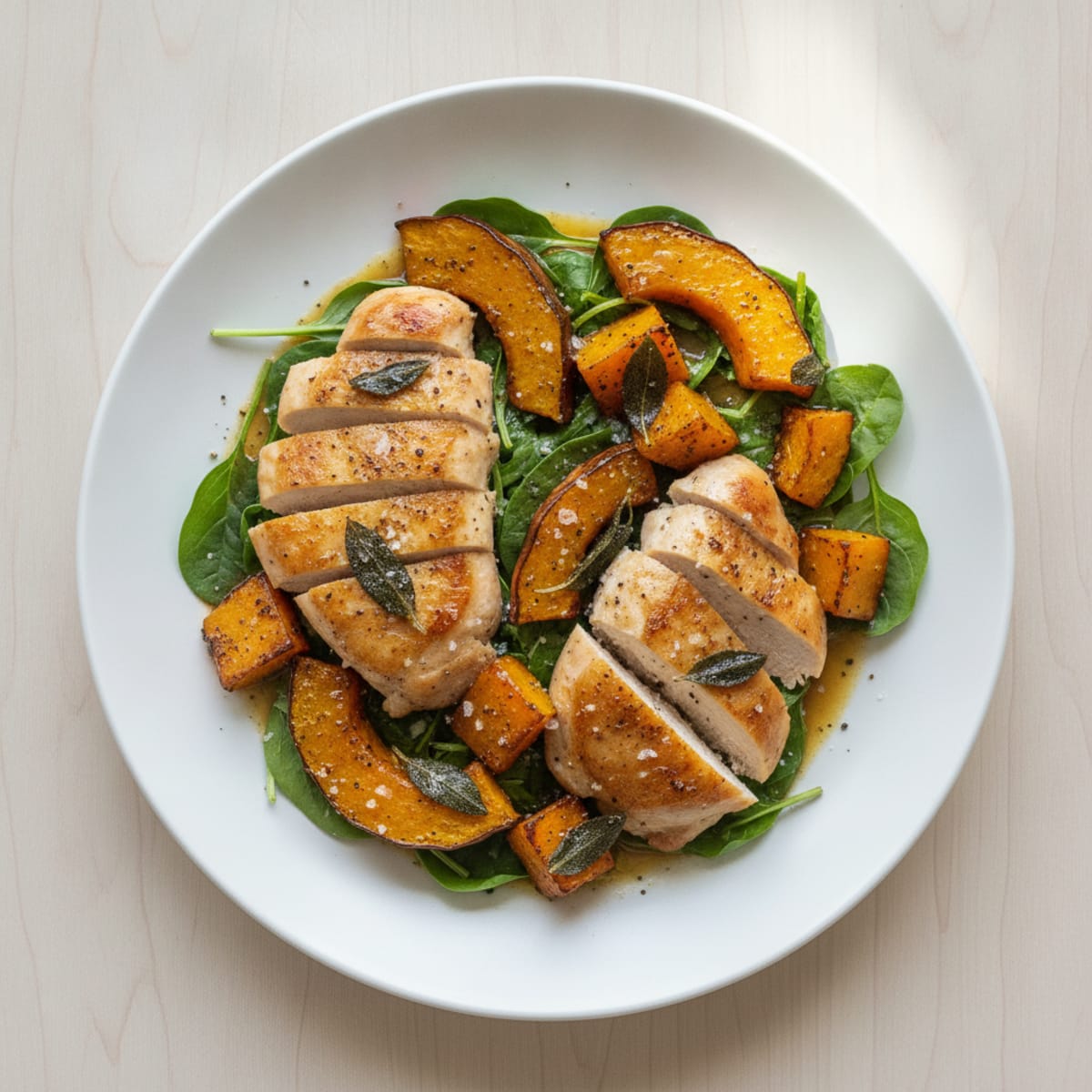Roasted Pumpkin with Sage and Brown Butter Chicken