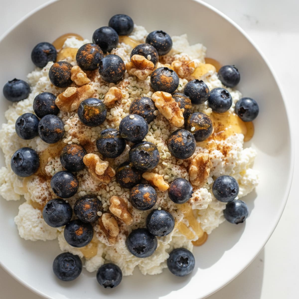Blueberry Cottage Cheese Power Bowl
