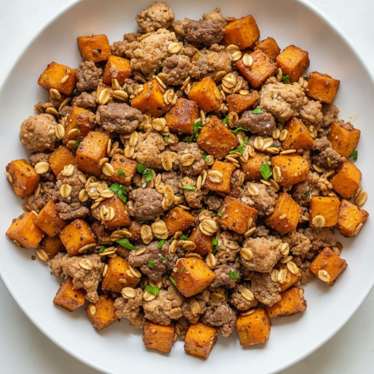 Hearty Turkey and Beef Sweet Potato Hash