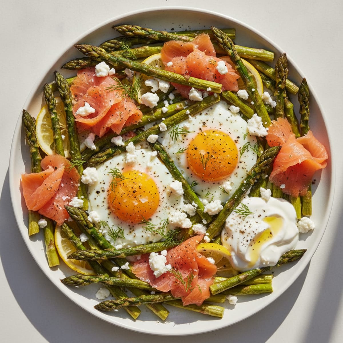 Baked Eggs with Roasted Asparagus