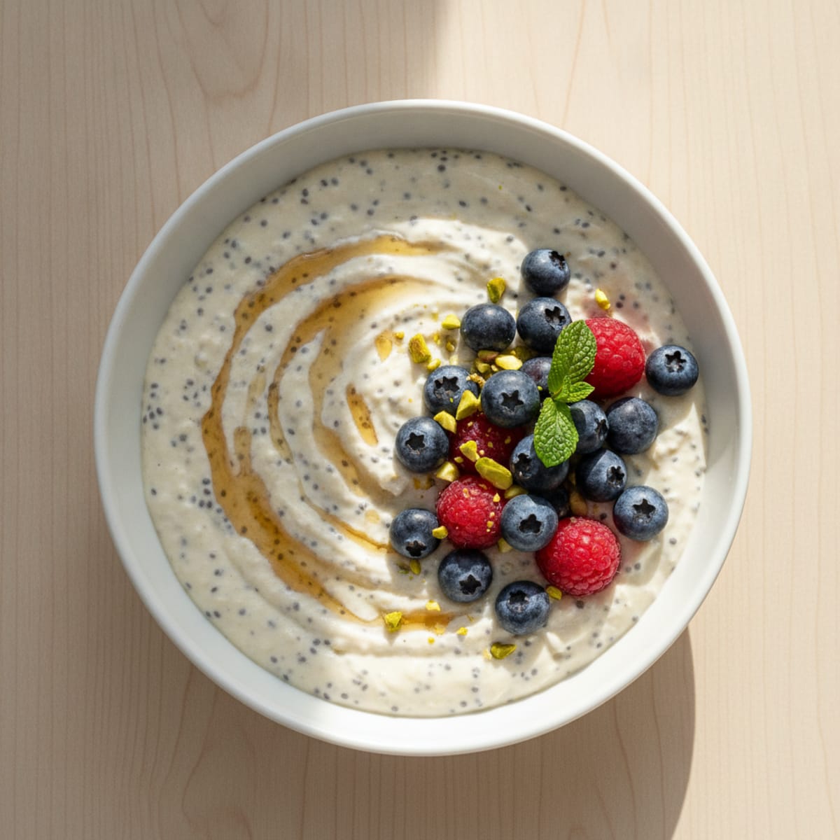 Berry Chia Seed Protein Pudding
