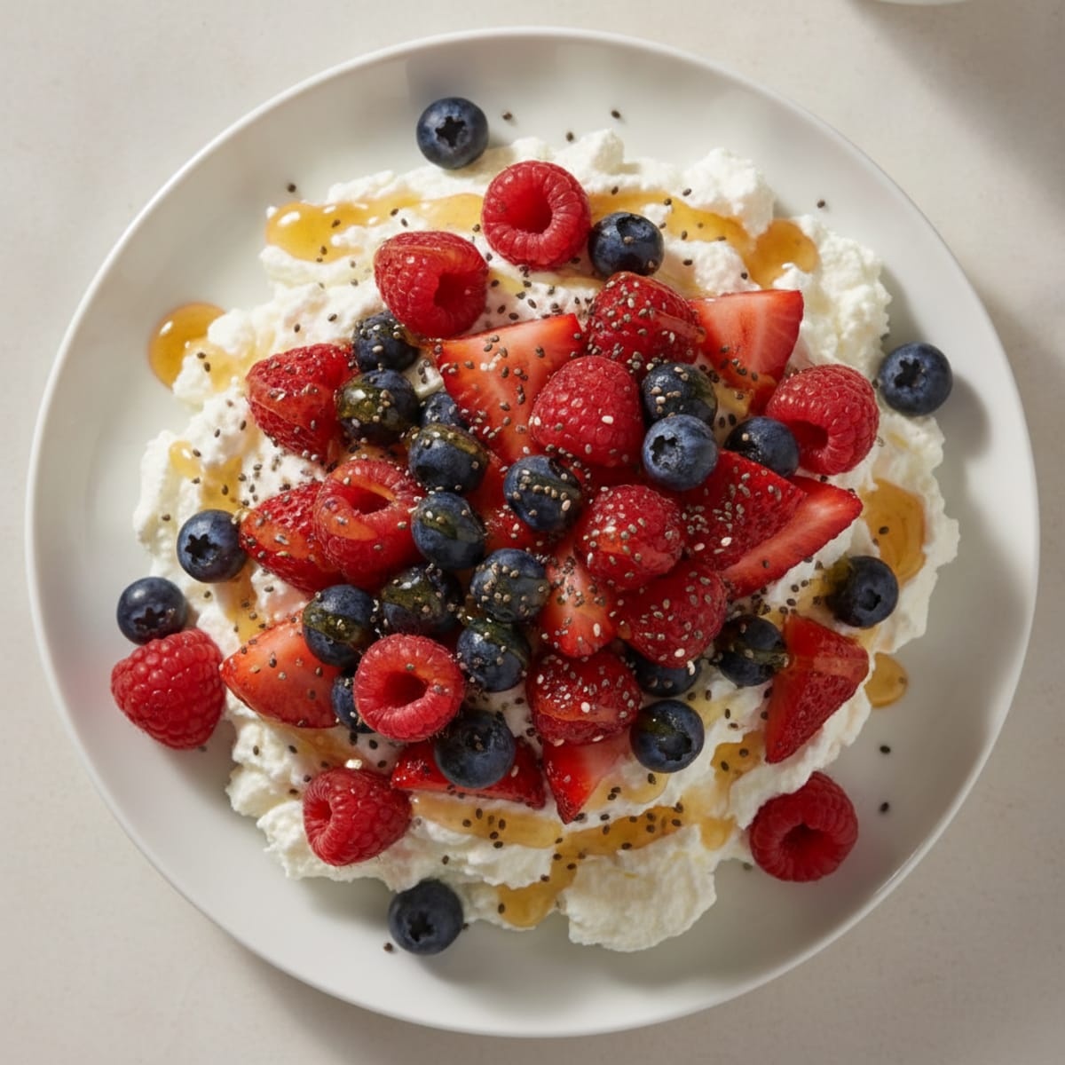 Silky Greek Yogurt Protein Pudding with Mixed Berries