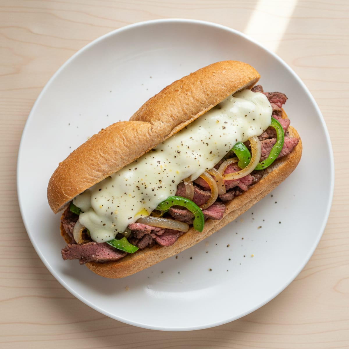 Classic Philly Cheesesteak Sandwich