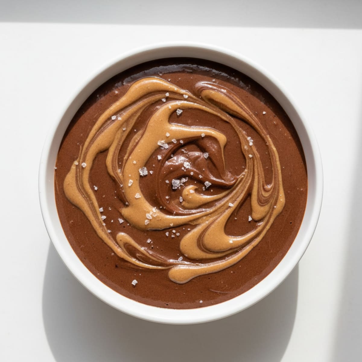 Silky Chocolate Protein Pudding with Almond Butter Swirl