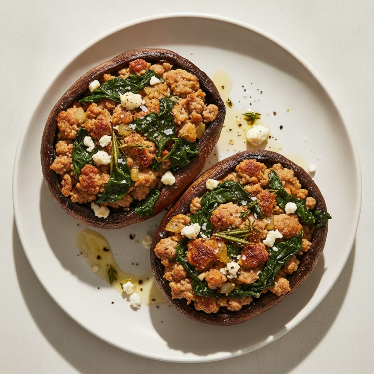 Herb-Stuffed Portobello Mushrooms