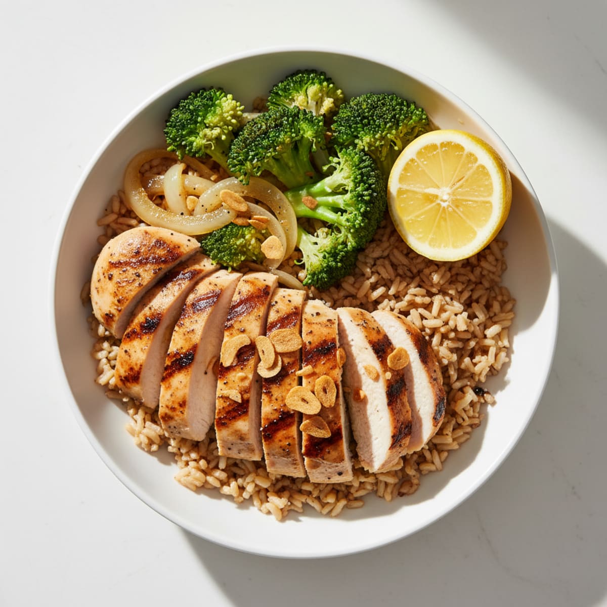 Grilled Chicken and Broccoli Rice Bowl