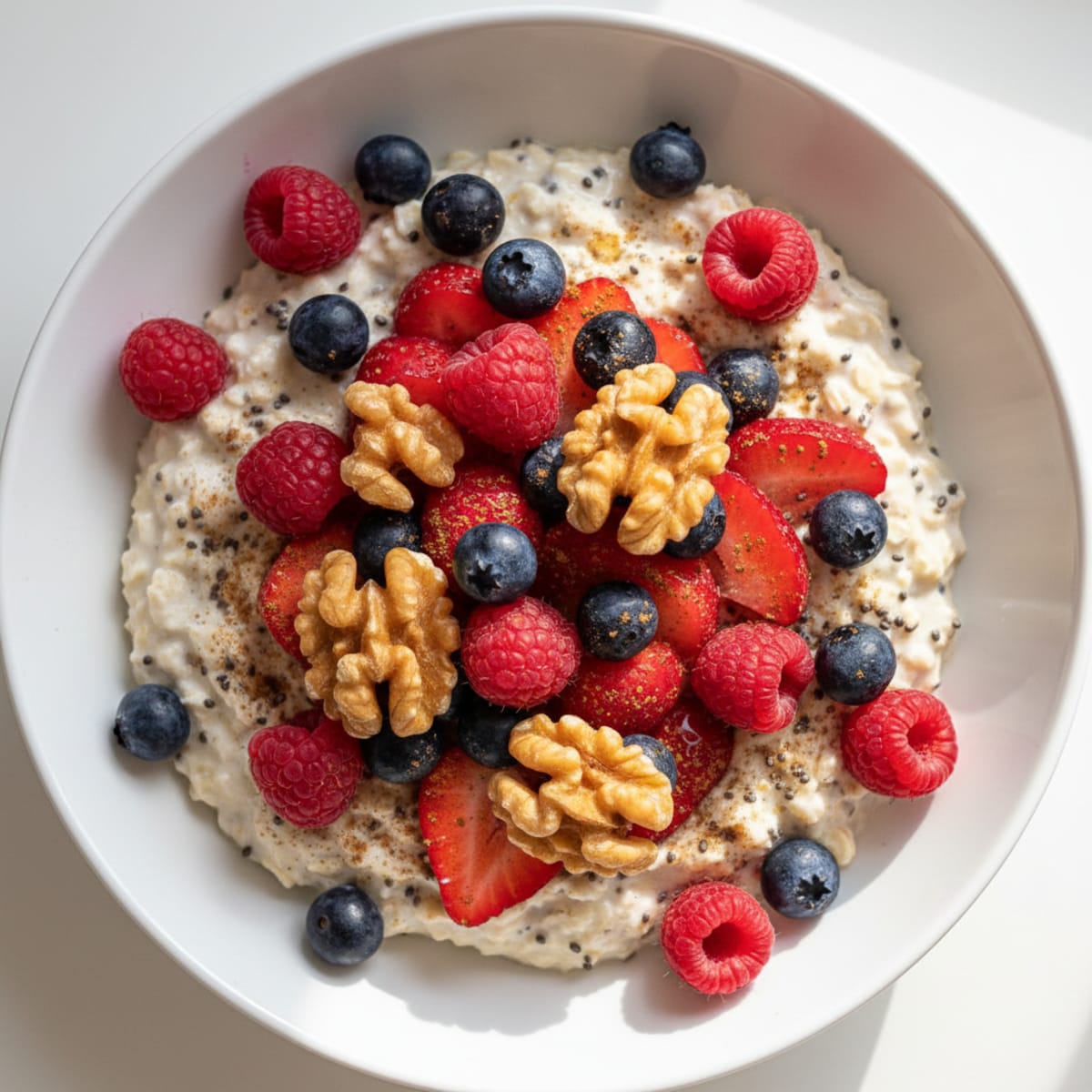 Overnight Oats with Berries and Nuts