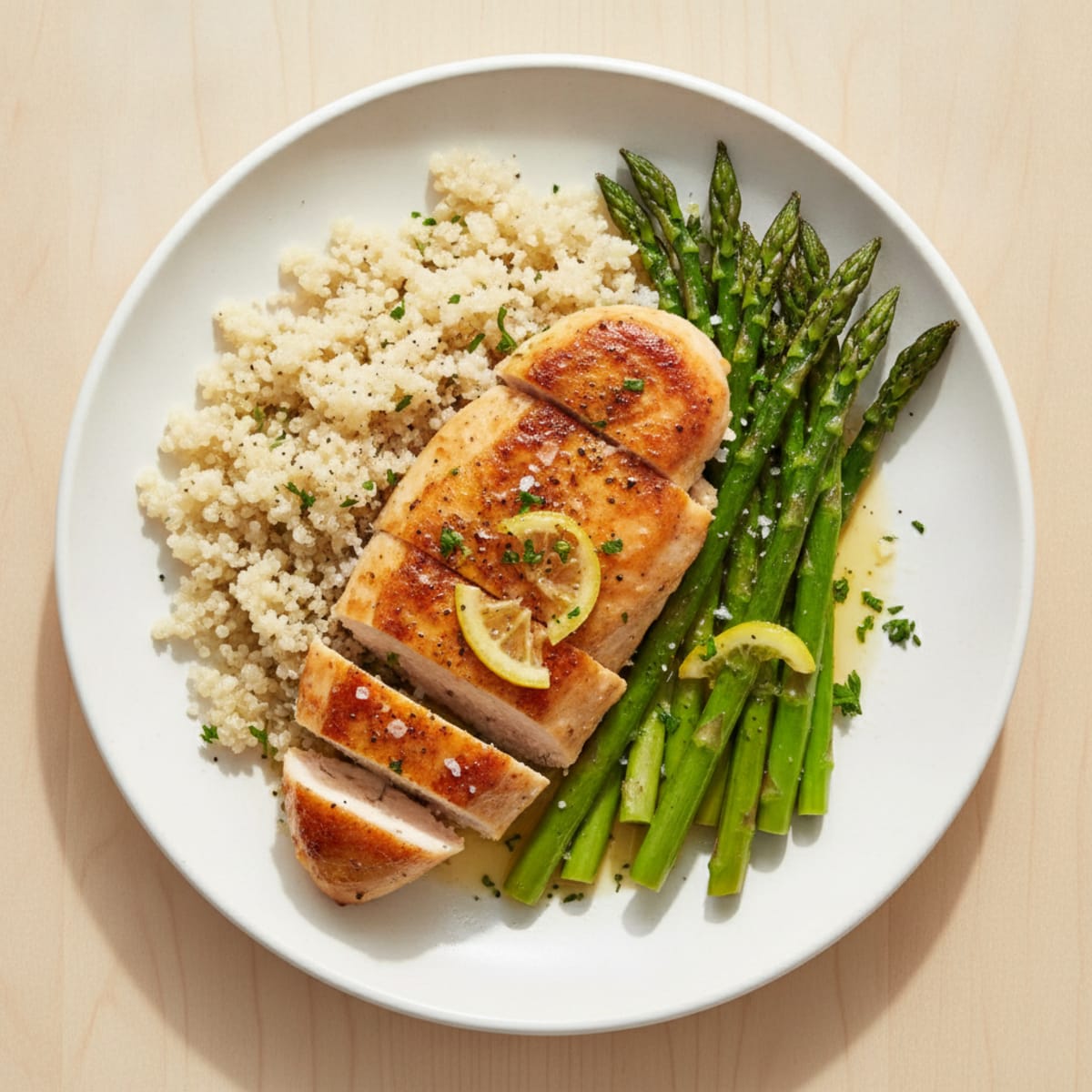 Pan-Seared Chicken with Roasted Asparagus