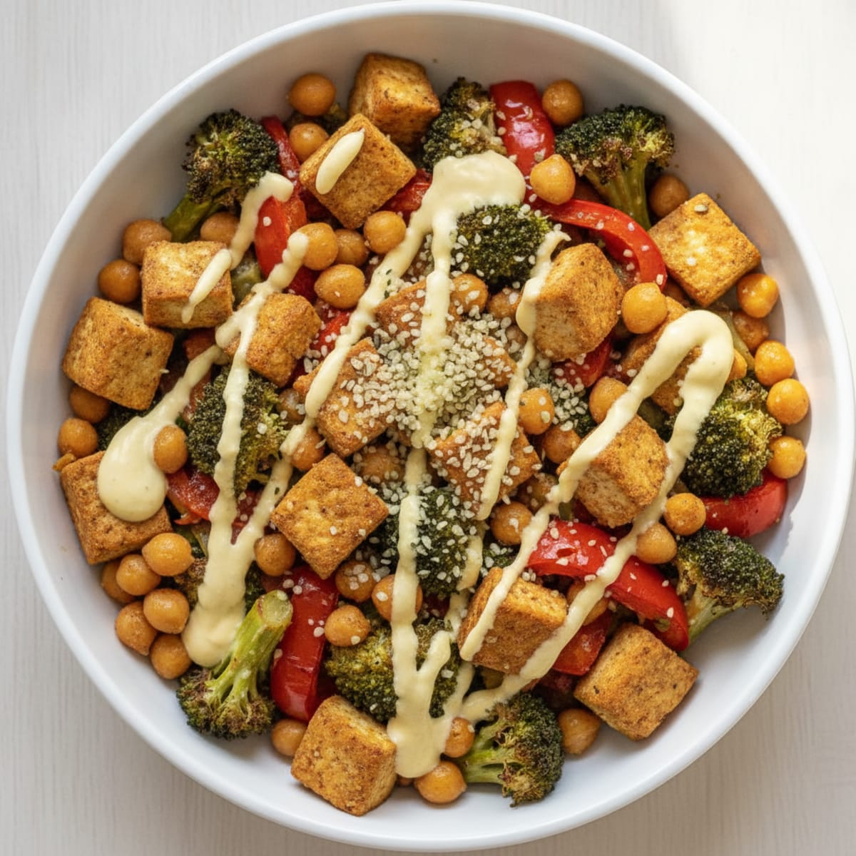 Roasted Vegetable and Chickpea Bowl