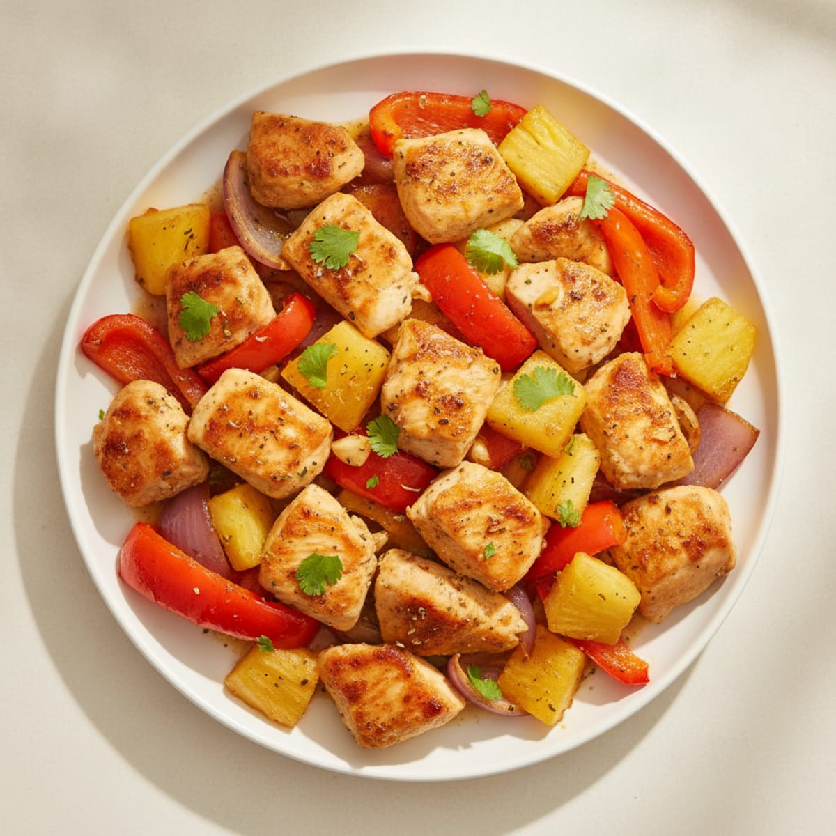 Roasted Pineapple Chicken and Vegetables