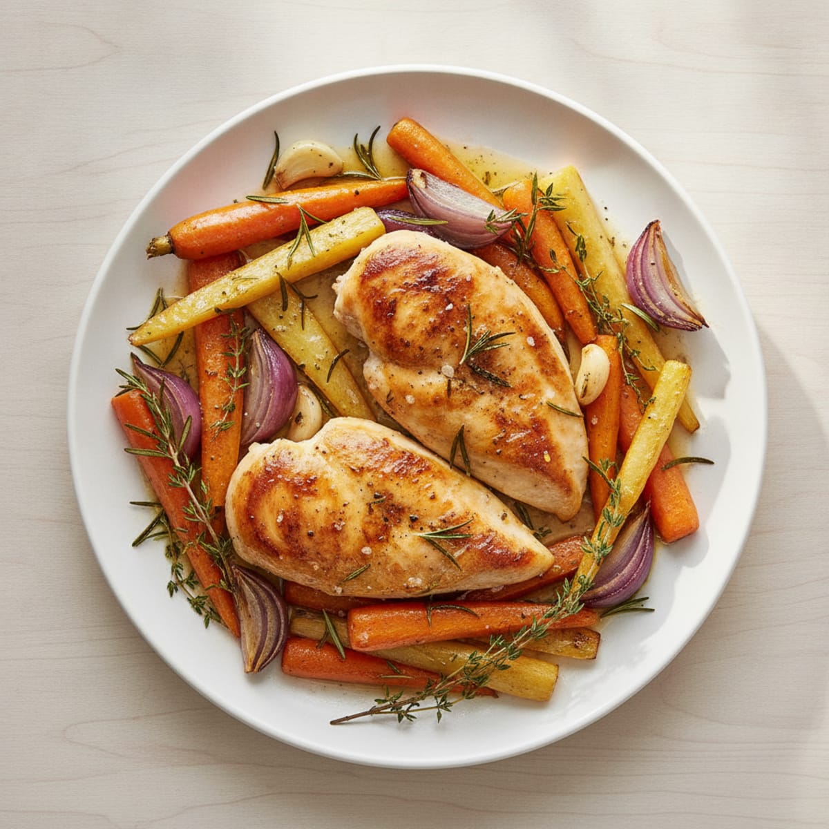 Herb-Roasted Chicken with Root Vegetables