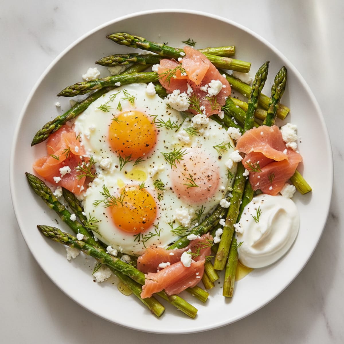 Baked Eggs with Roasted Asparagus