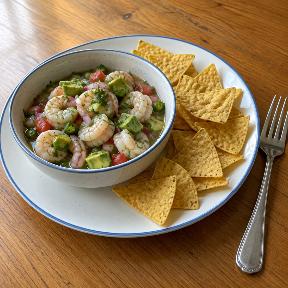 Shrimp and avocado ceviche