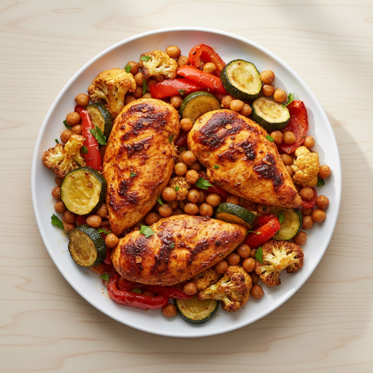 Spicy Harissa Chicken with Roasted Vegetables