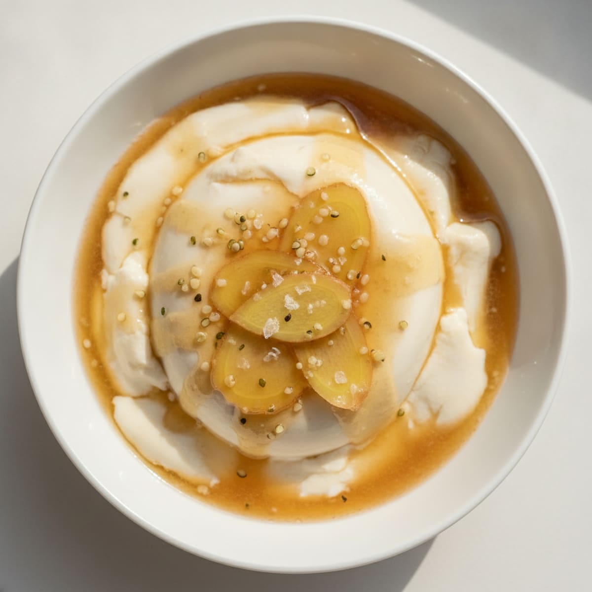Silken Tofu Pudding with Ginger Syrup