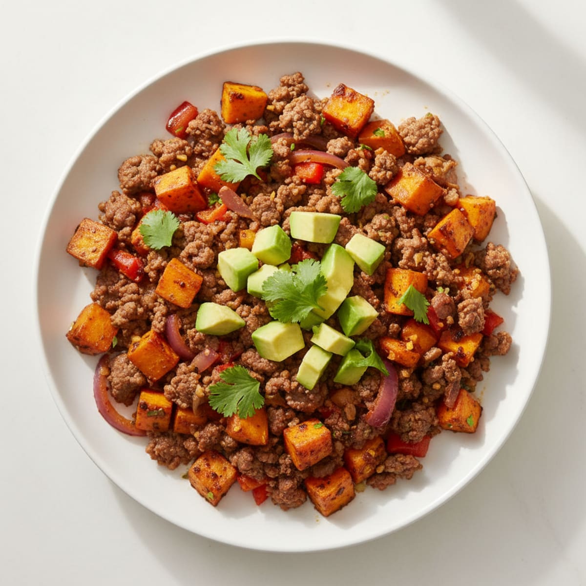 Sweet Potato and Beef Taco Skillet