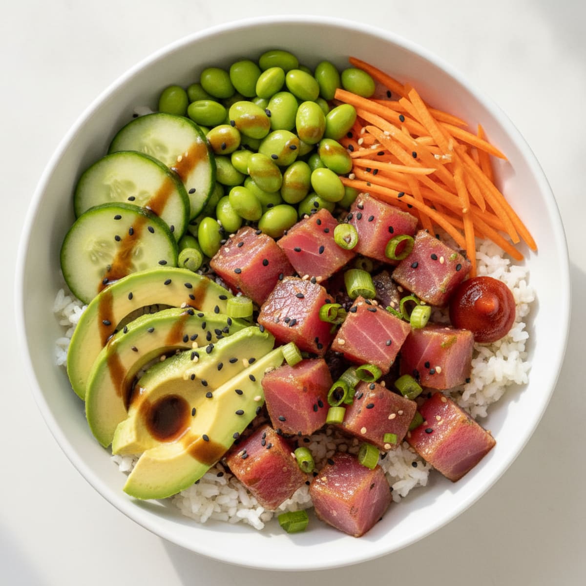 Ahi Tuna Hawaiian Poke Bowl