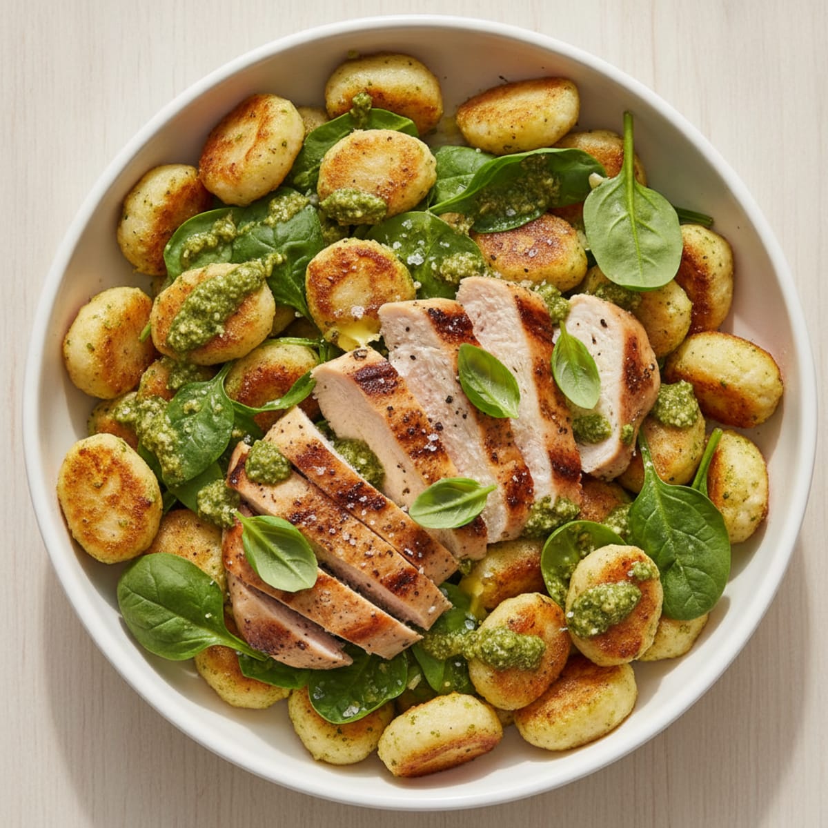 Gnocchi with Basil Pesto