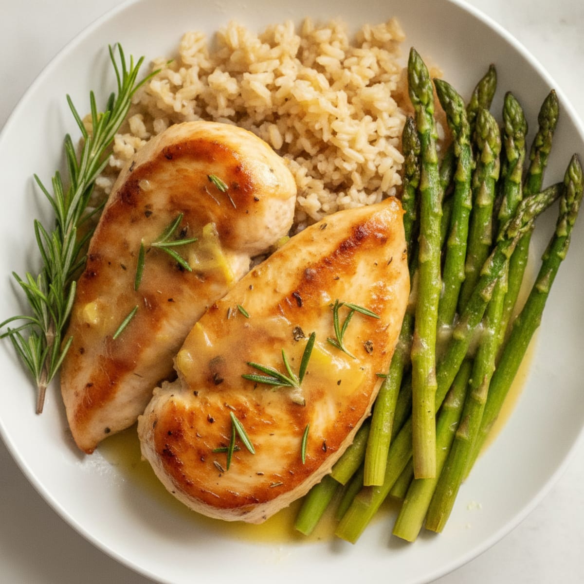 Lemon Herb Chicken with Roasted Asparagus