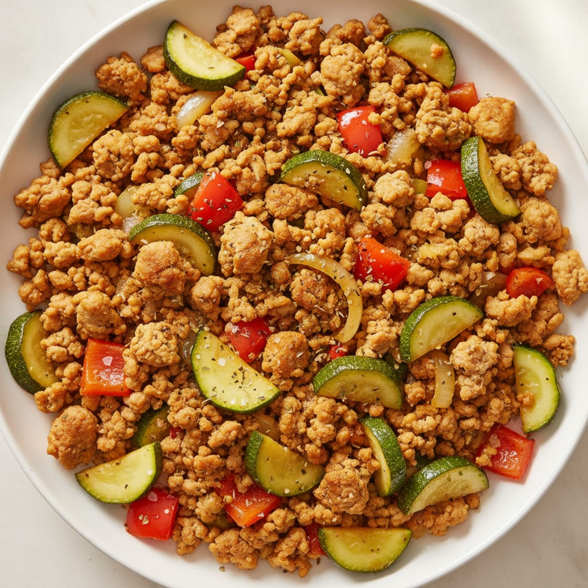 Savory Ground Turkey and Vegetable Skillet