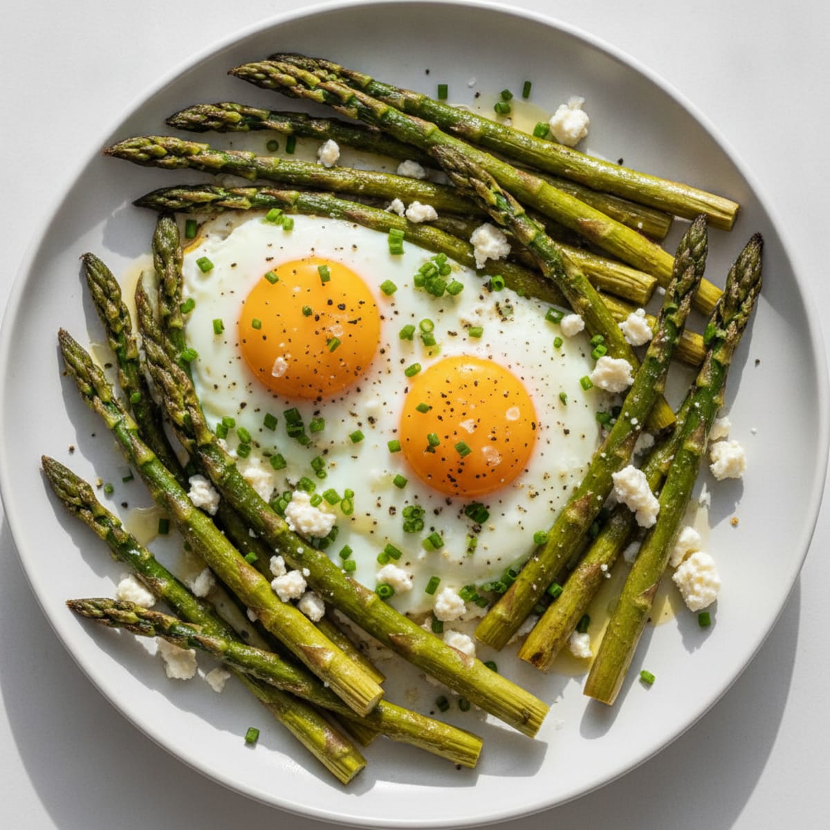 Baked Eggs with Roasted Asparagus
