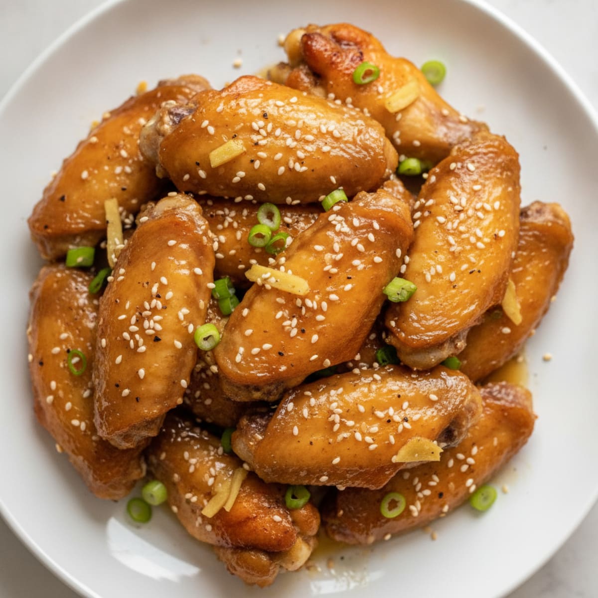 Honey-Glazed Chicken Wings with Sesame Seeds