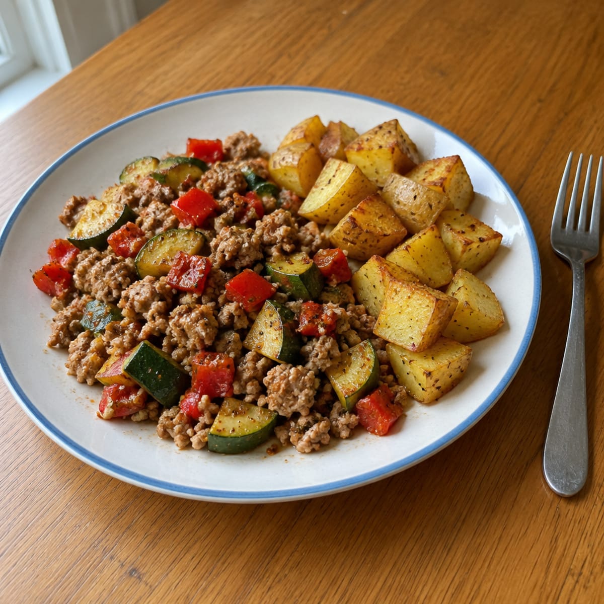 Ground turkey and vegetable skillet