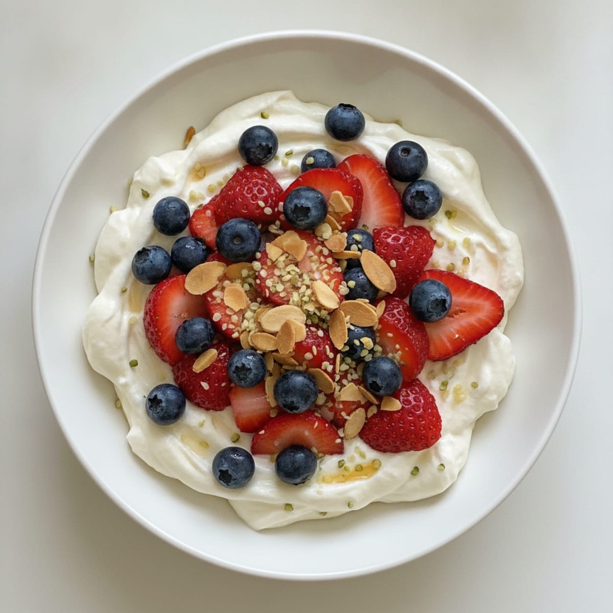 Silky Vanilla Protein Yogurt Bowl with Berries