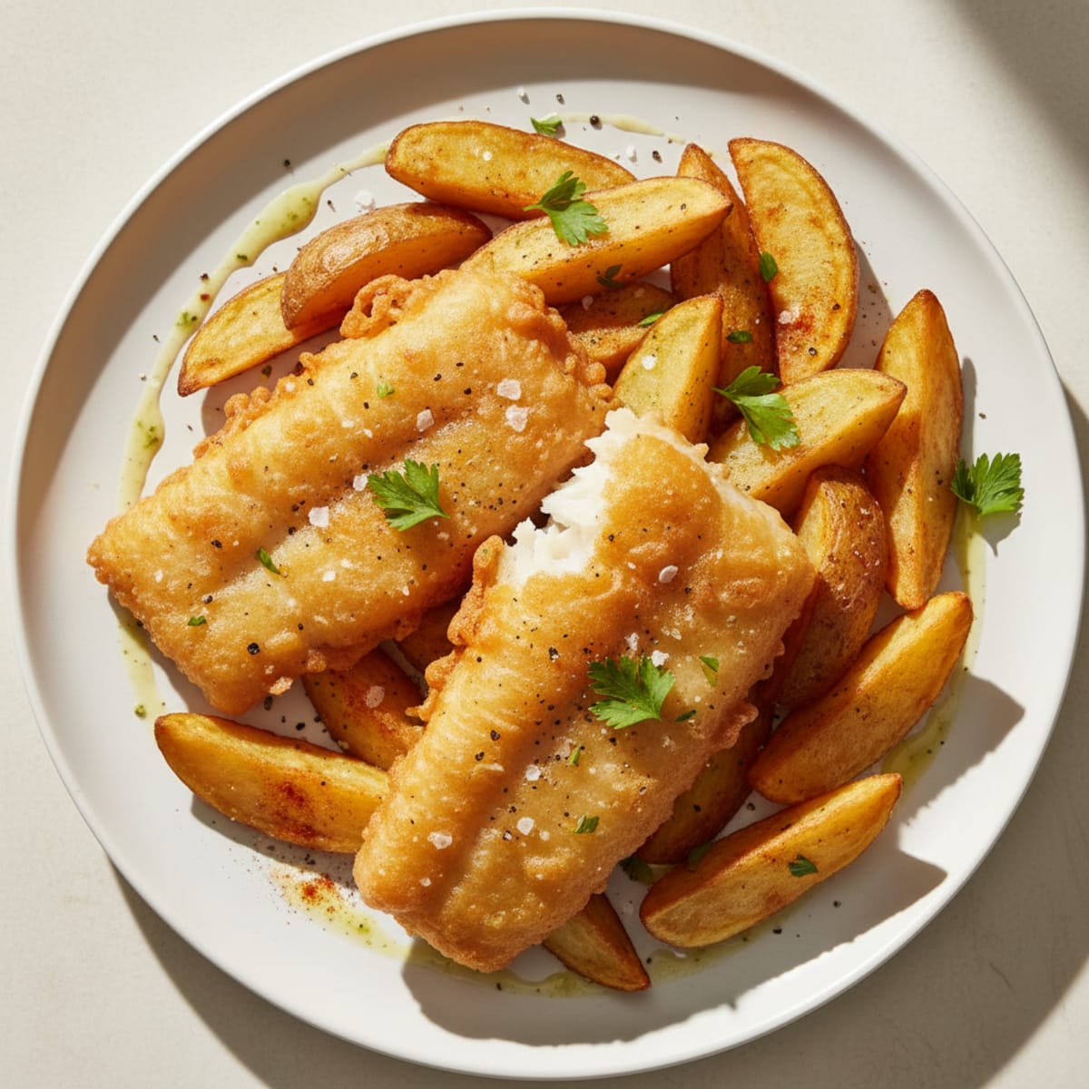 Beer-Battered Fish and Chips