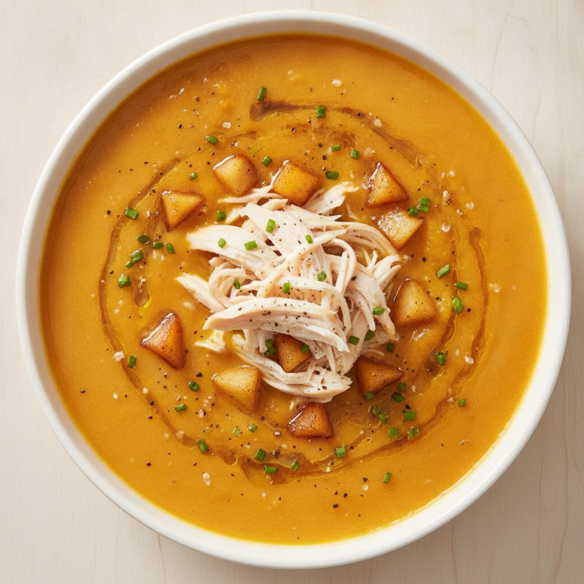 Roasted Butternut Squash and Apple Soup