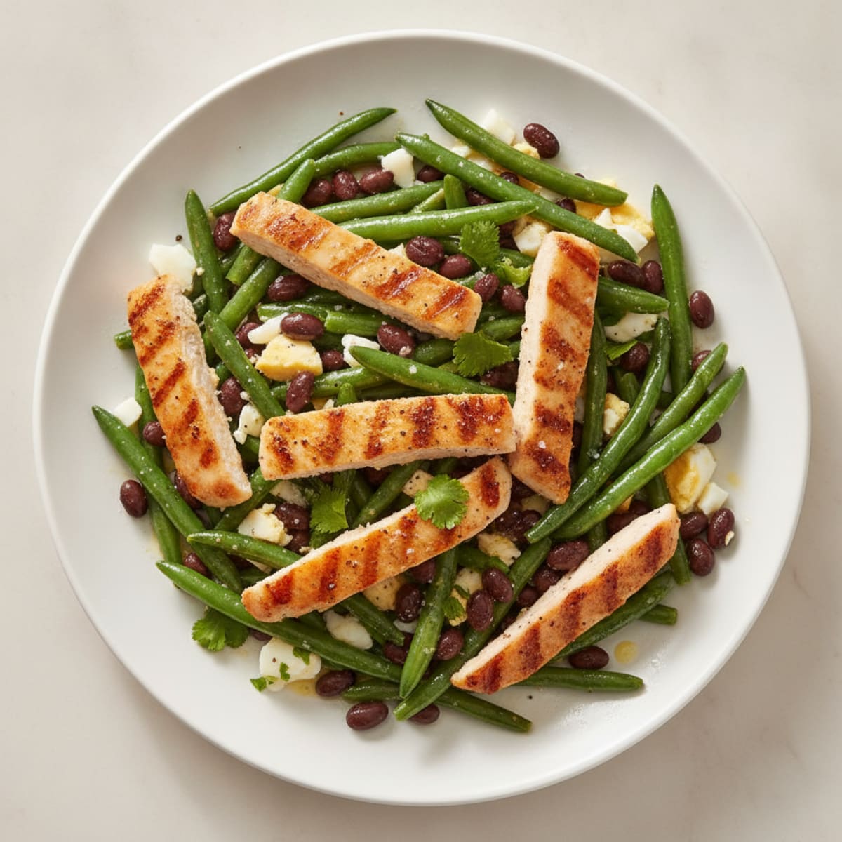 Chicken and Black Bean Salad with Green Beans