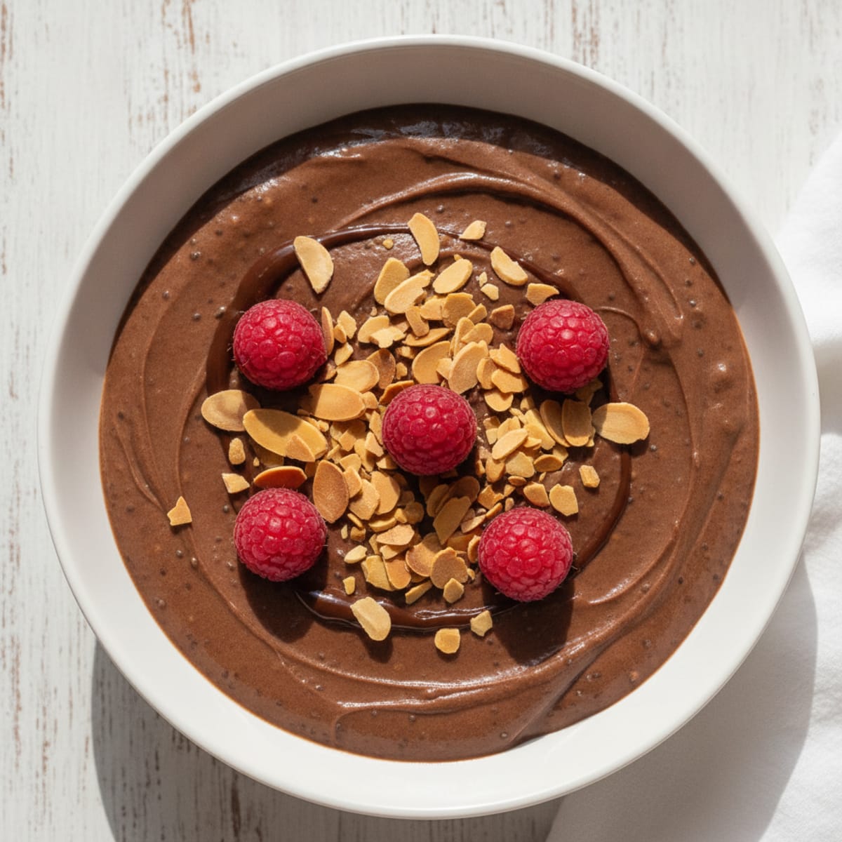 Silky Chocolate Protein Pudding with Chia Seeds