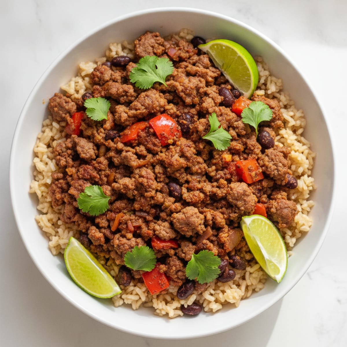 Mexican Beef Mince Rice Bowl