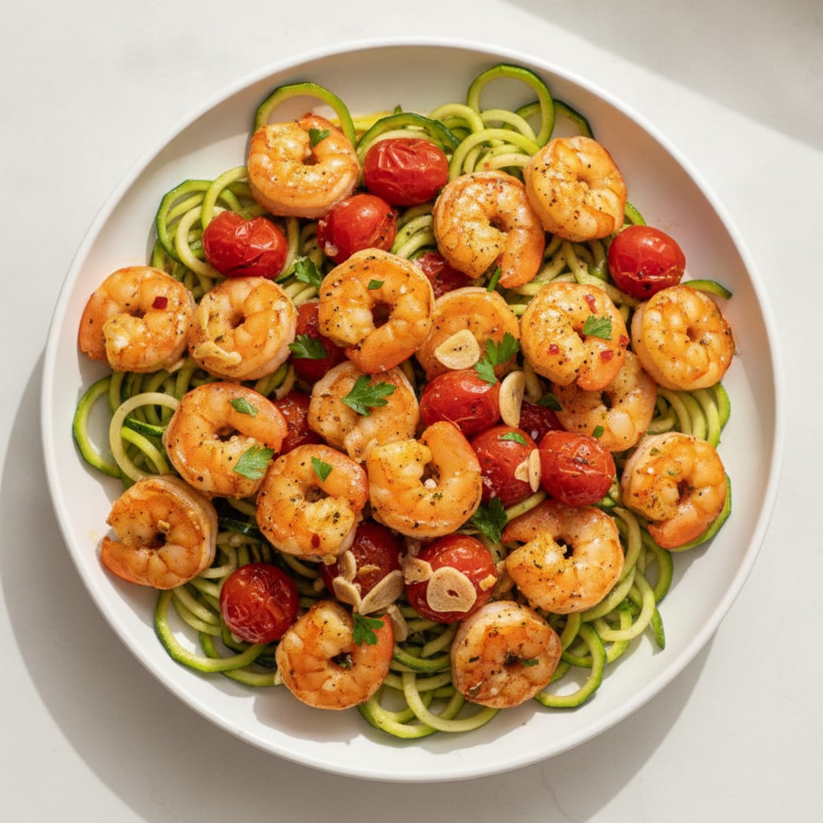 Garlic Shrimp with Roasted Tomatoes