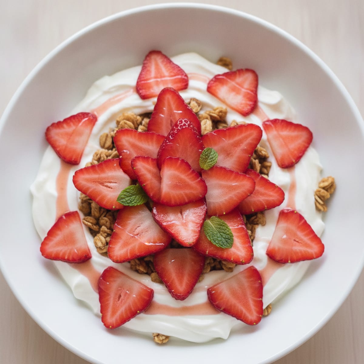 Silky Greek Yogurt with Protein Powder and Fresh Berries