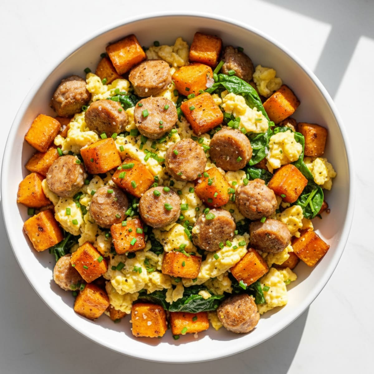 Eggs with Roasted Sweet Potatoes