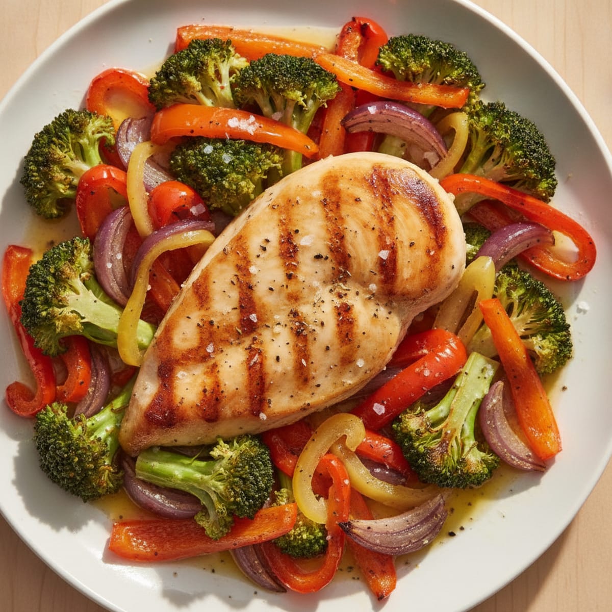 Pan-Seared Chicken with Roasted Vegetables
