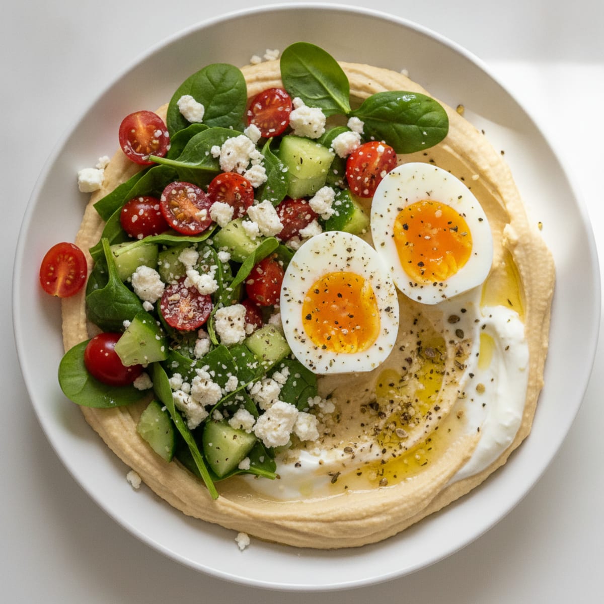 Mediterranean Hummus Breakfast Bowl