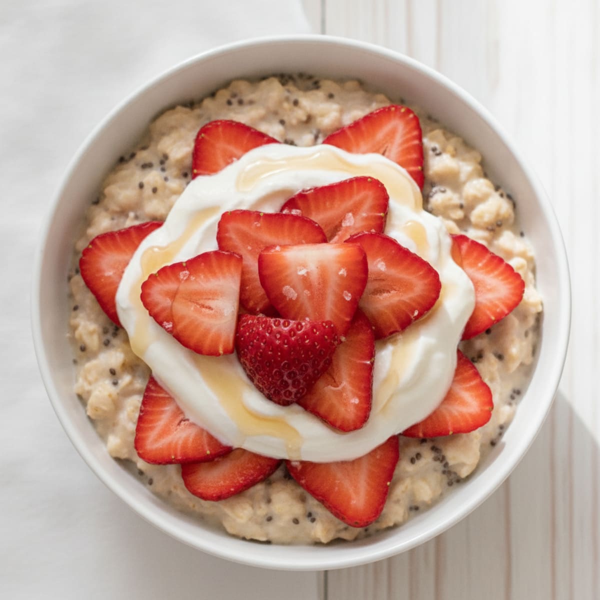 Strawberry Shortcake Protein Overnight Oats