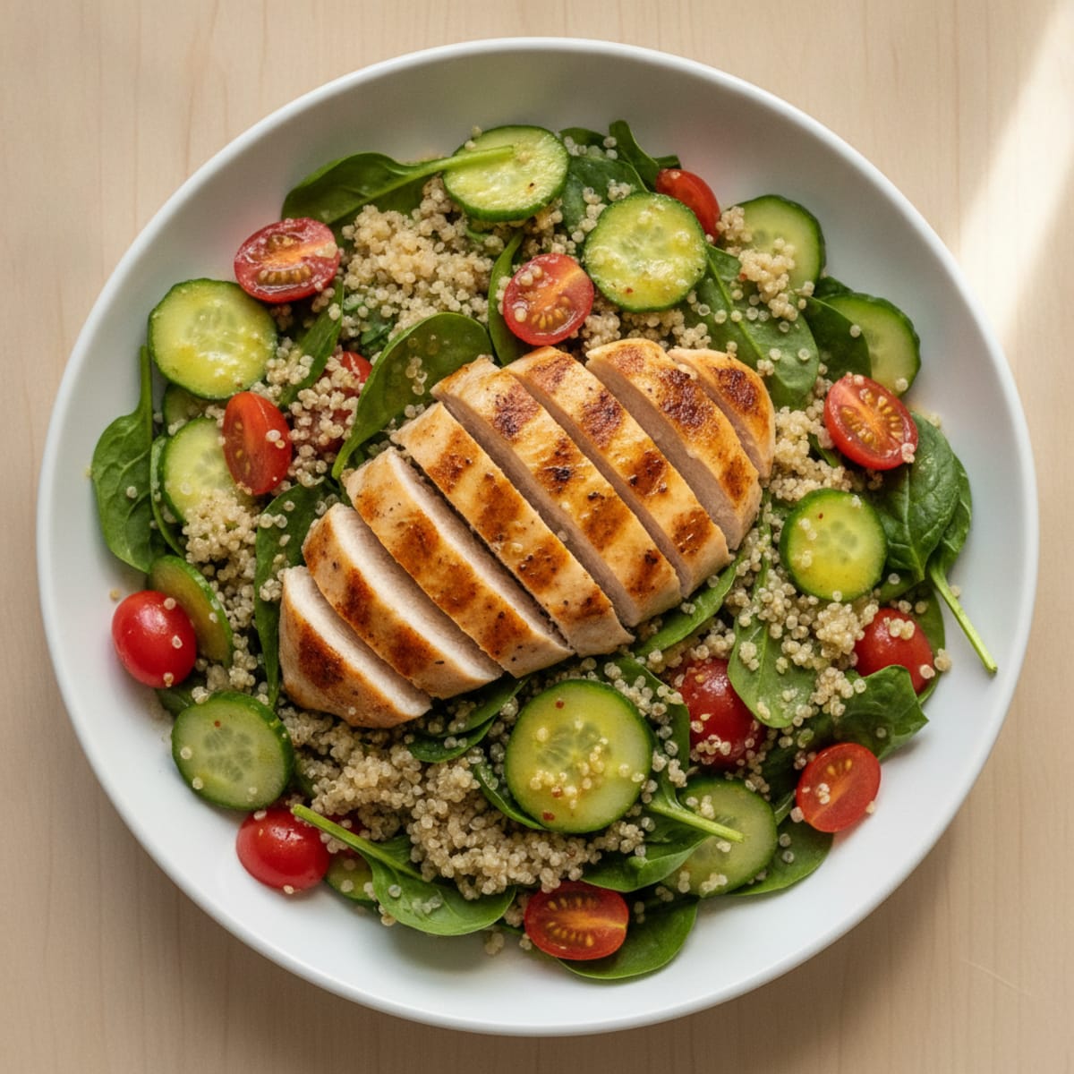 Grilled Chicken and Quinoa Salad with Lemon Vinaigrette