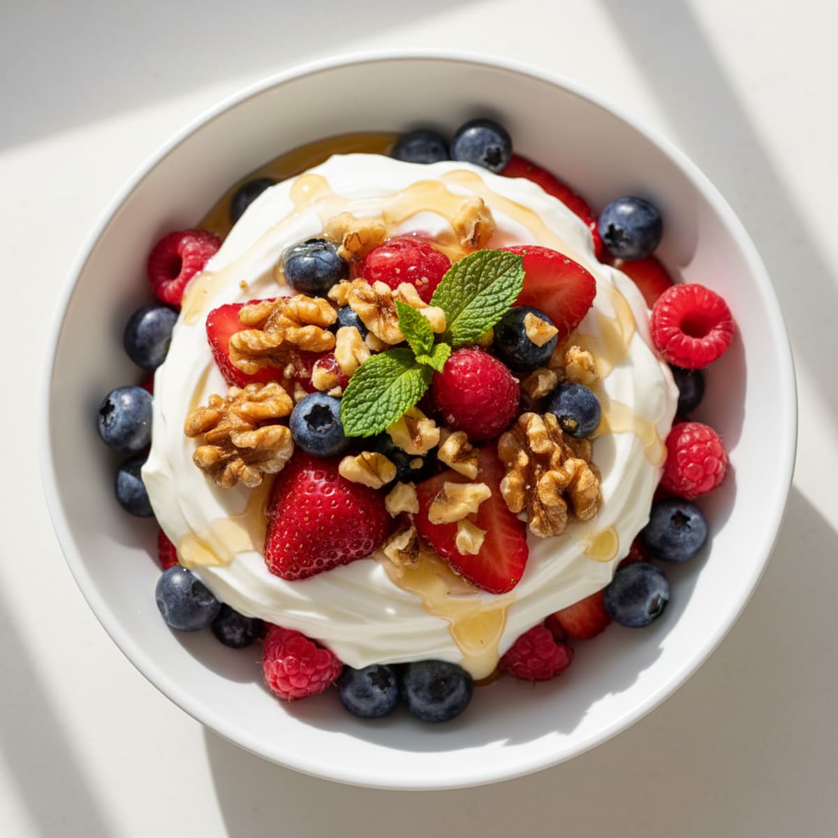 Creamy Greek Yogurt and Mixed Berry Parfait