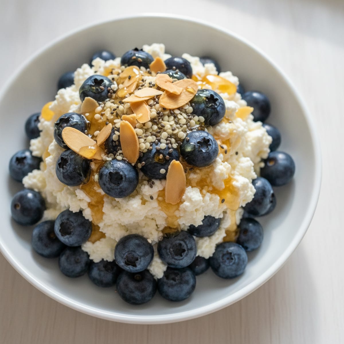 Cottage Cheese and Berry Protein Parfait with Almond Crunch