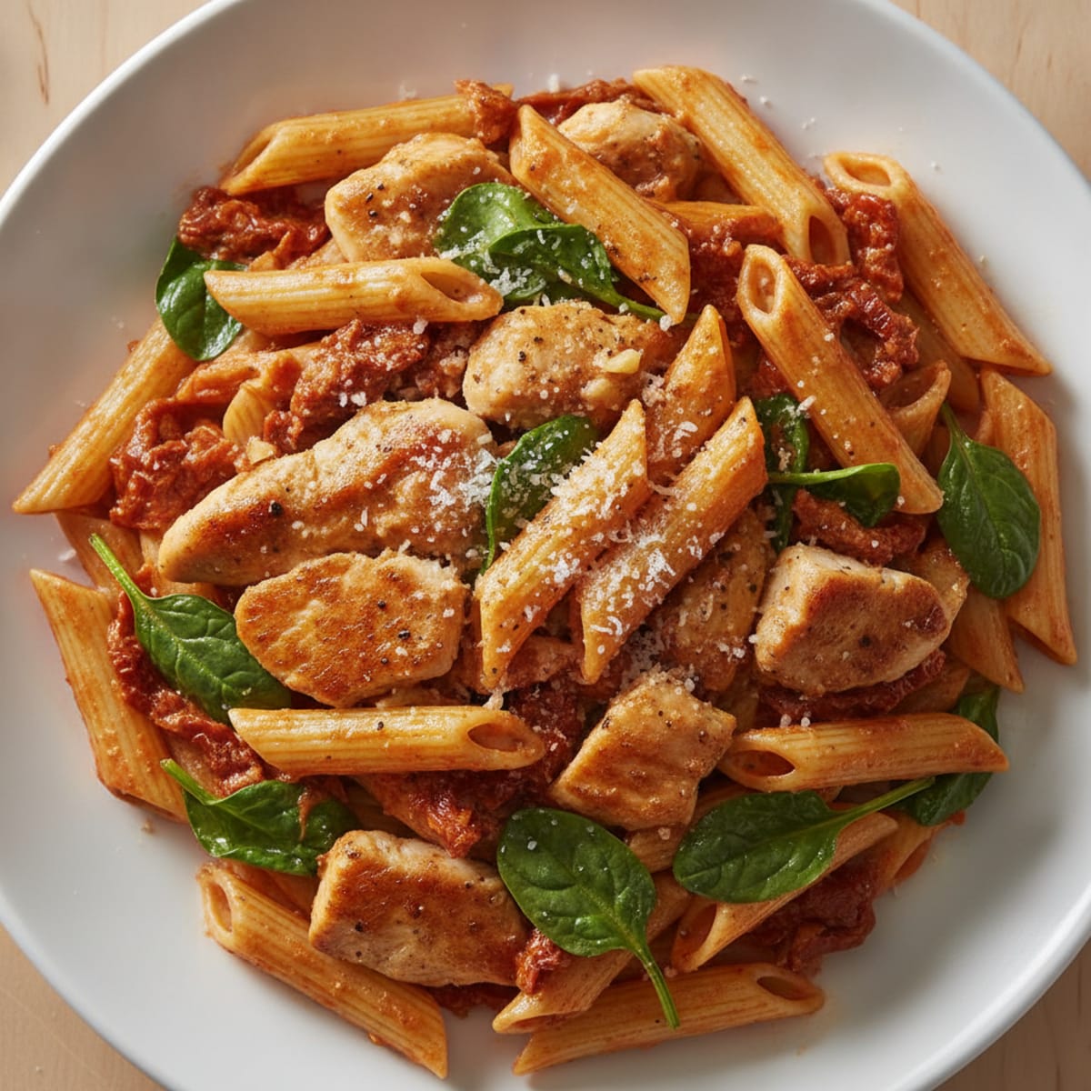 Chicken Red Pesto Cream Pasta