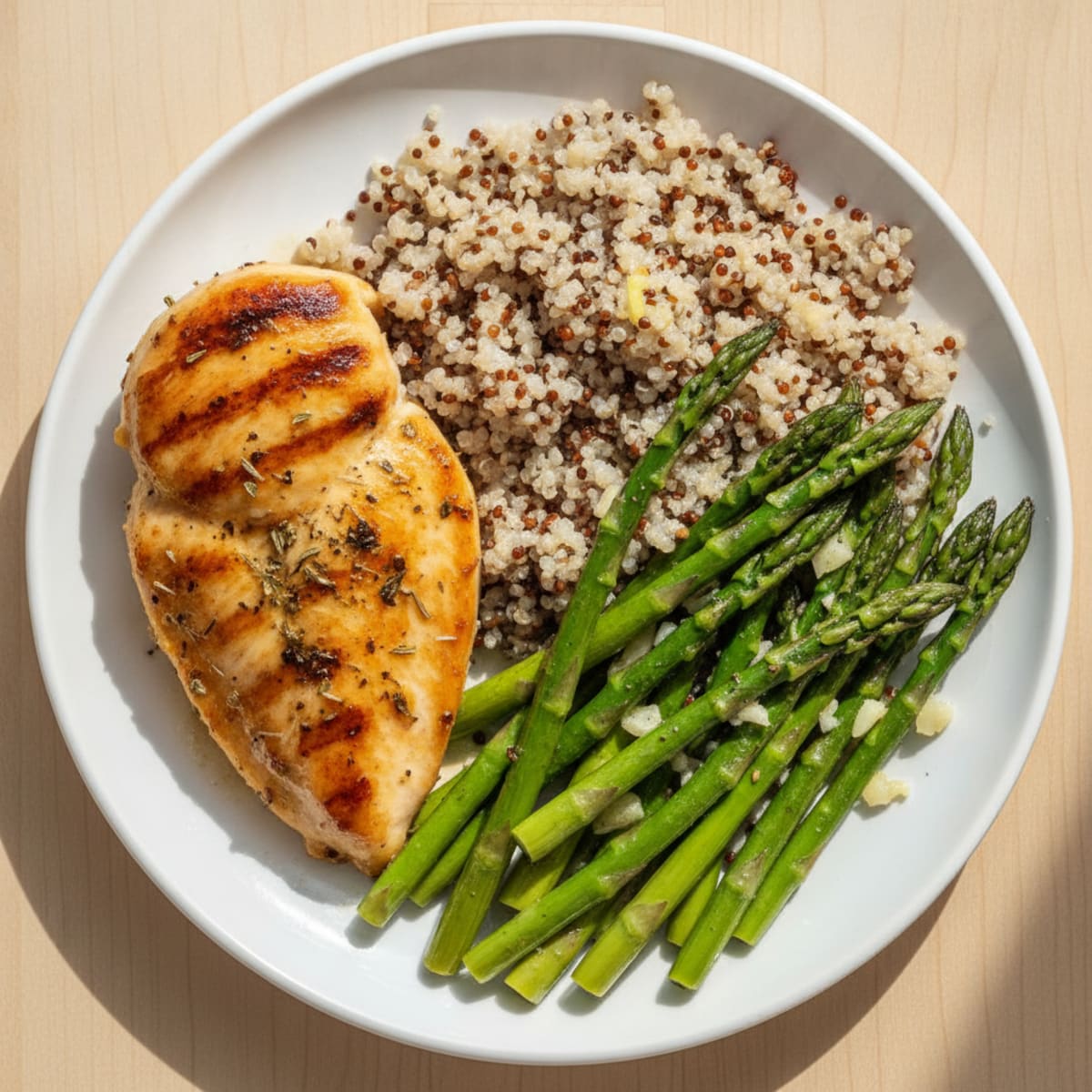 Pan-Seared Chicken with Roasted Asparagus