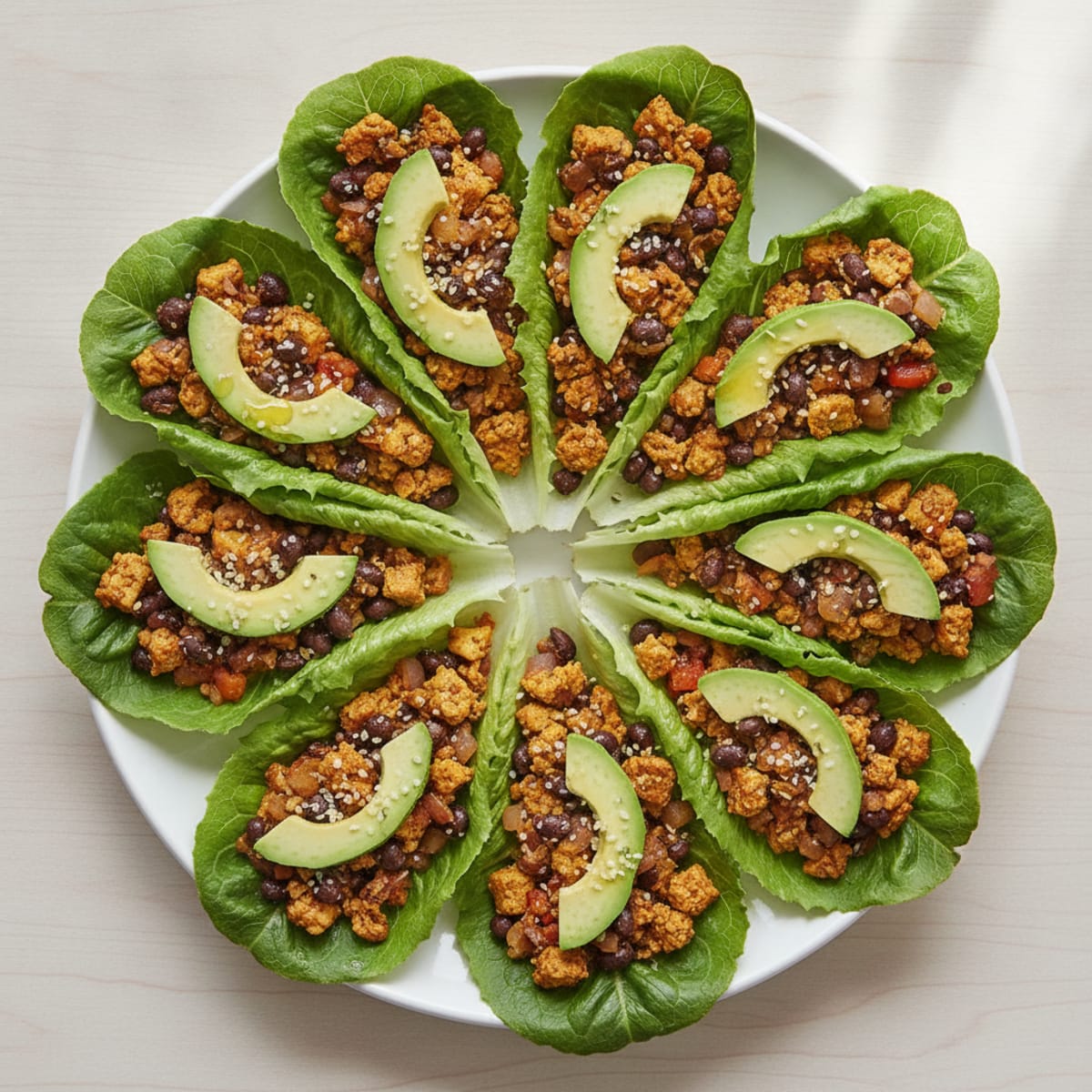 Spiced Black Bean Lettuce Wraps