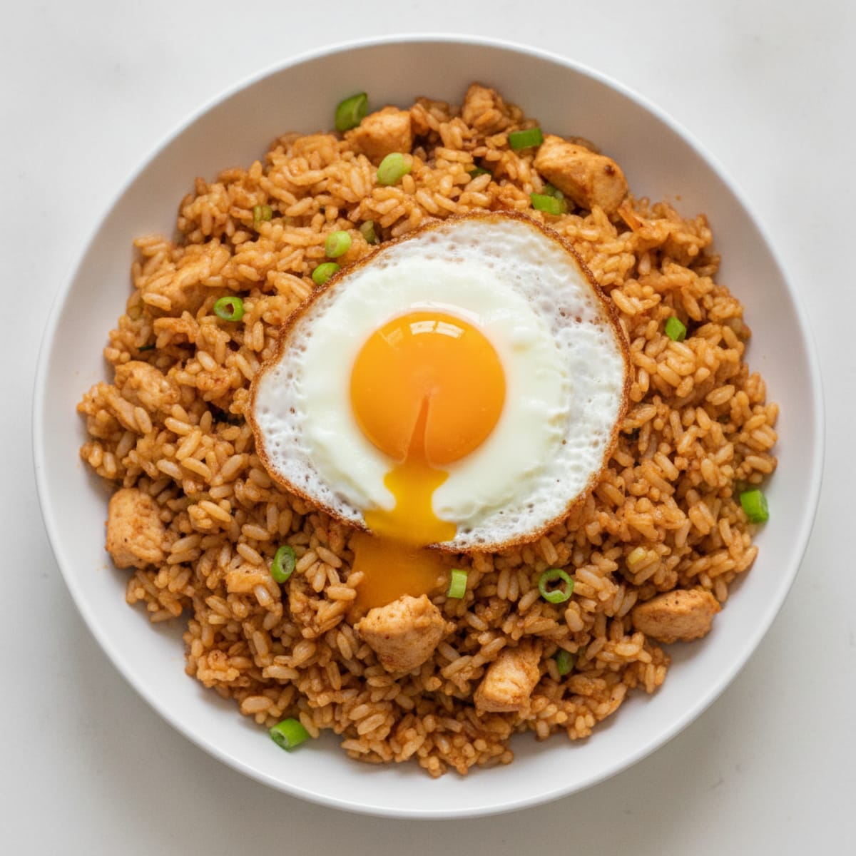 Kimchi Fried Rice with Fried Egg
