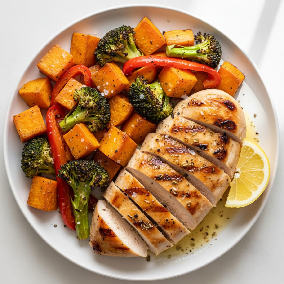 Grilled Lemon-Herb Chicken with Roasted Root Vegetables