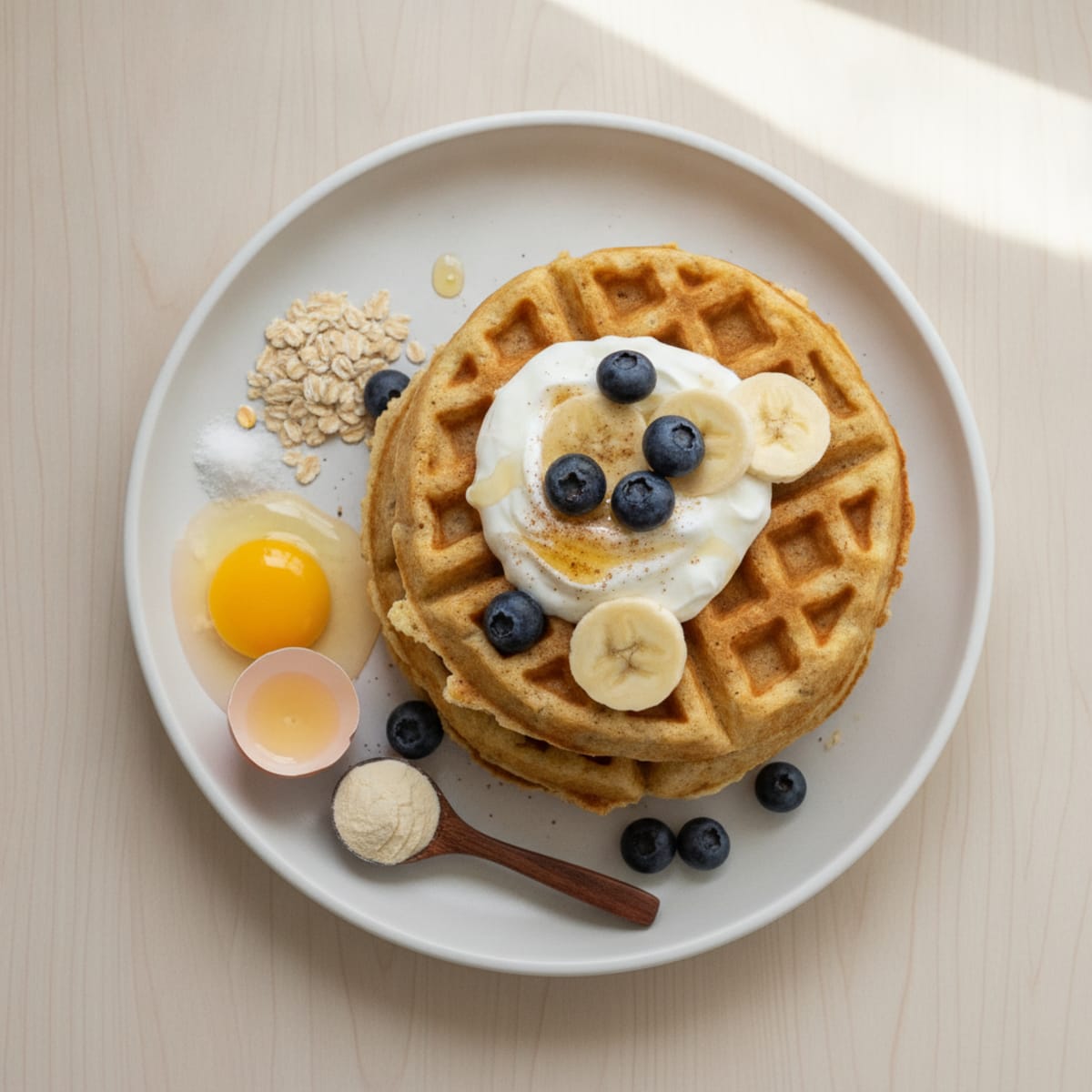 Greek Yogurt Protein Waffles