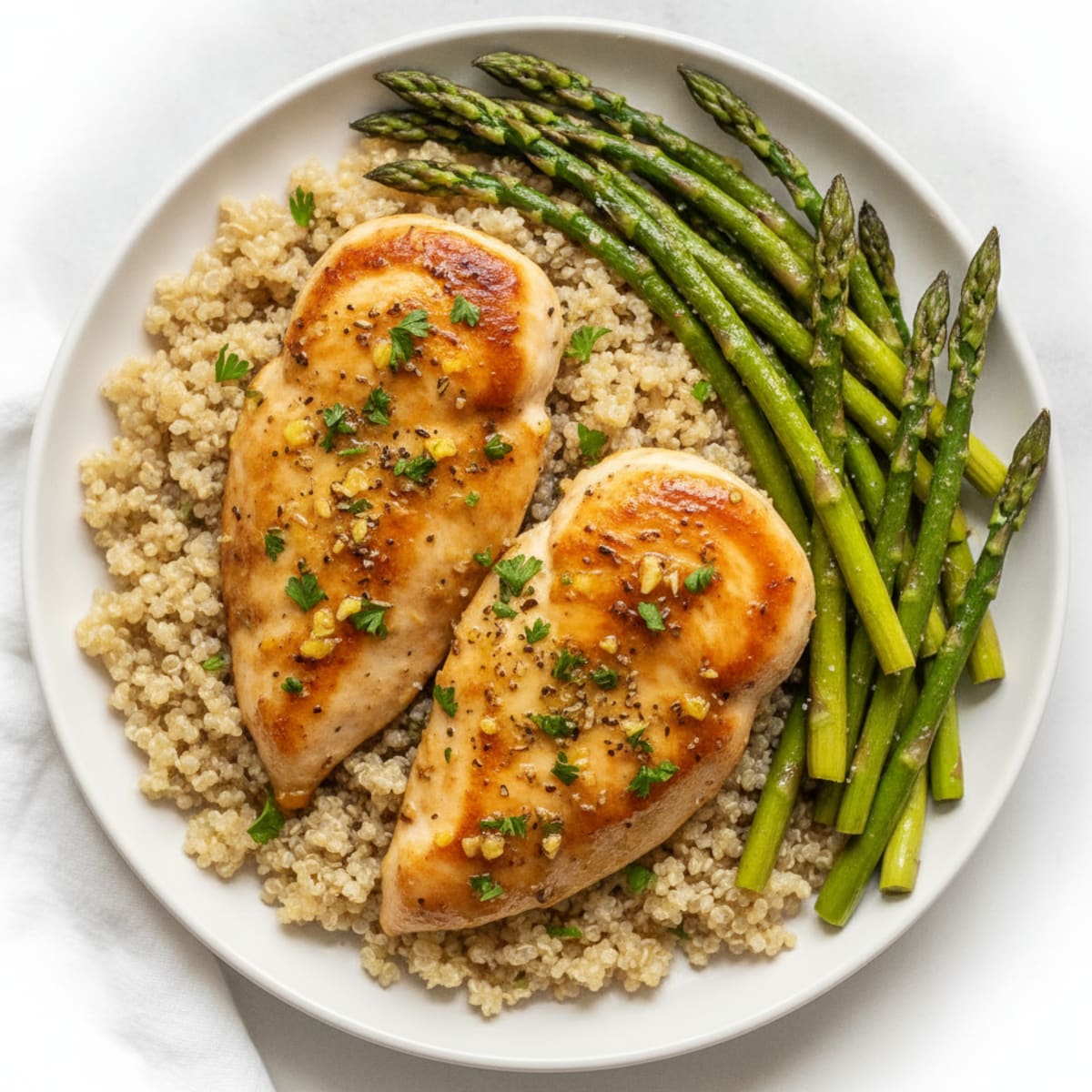 Lemon Herb Chicken with Roasted Asparagus